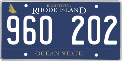 RI license plate 960202