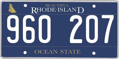 RI license plate 960207