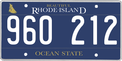 RI license plate 960212