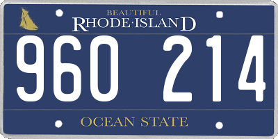 RI license plate 960214