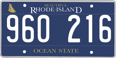 RI license plate 960216