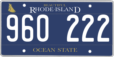 RI license plate 960222
