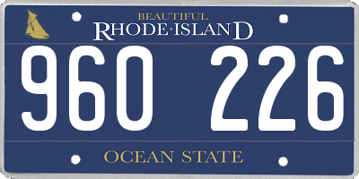 RI license plate 960226