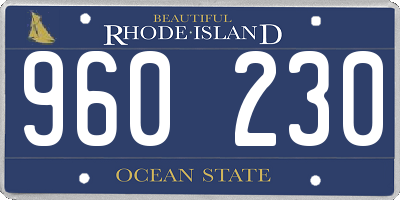 RI license plate 960230