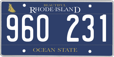 RI license plate 960231