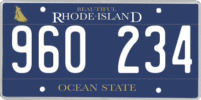 RI license plate 960234