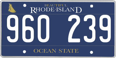 RI license plate 960239