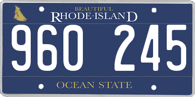 RI license plate 960245