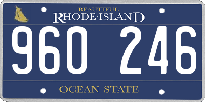 RI license plate 960246