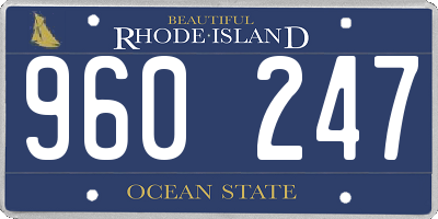 RI license plate 960247