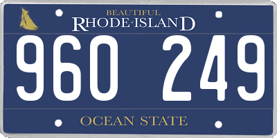 RI license plate 960249