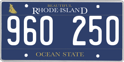 RI license plate 960250