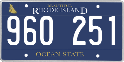 RI license plate 960251