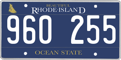 RI license plate 960255