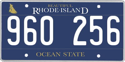RI license plate 960256