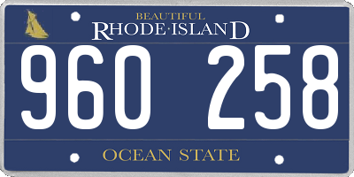 RI license plate 960258