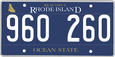 RI license plate 960260