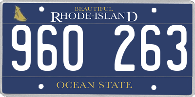 RI license plate 960263