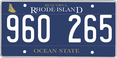 RI license plate 960265