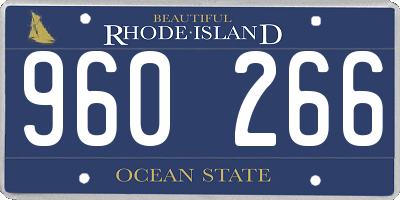 RI license plate 960266