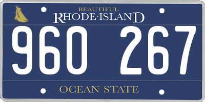 RI license plate 960267