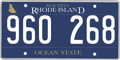RI license plate 960268