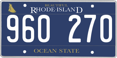 RI license plate 960270
