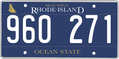 RI license plate 960271