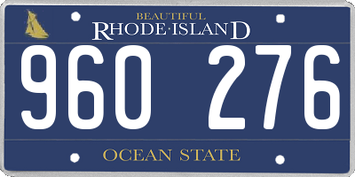 RI license plate 960276