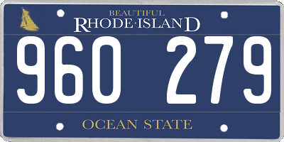 RI license plate 960279