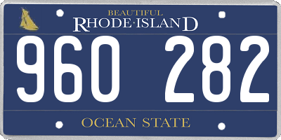 RI license plate 960282