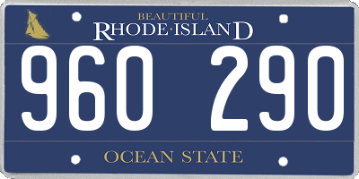 RI license plate 960290