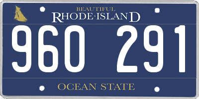 RI license plate 960291
