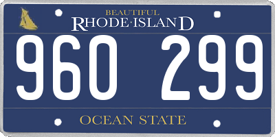 RI license plate 960299