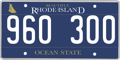 RI license plate 960300