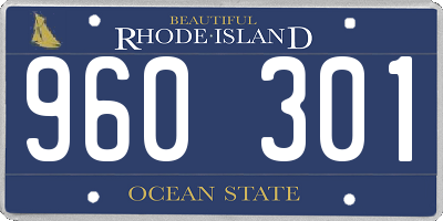RI license plate 960301