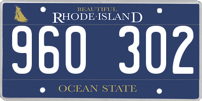 RI license plate 960302