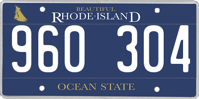 RI license plate 960304