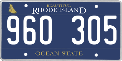 RI license plate 960305
