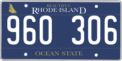 RI license plate 960306