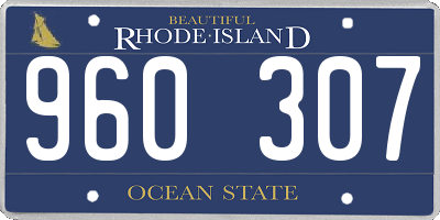 RI license plate 960307