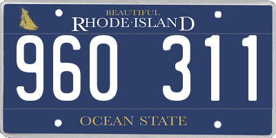 RI license plate 960311