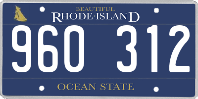 RI license plate 960312