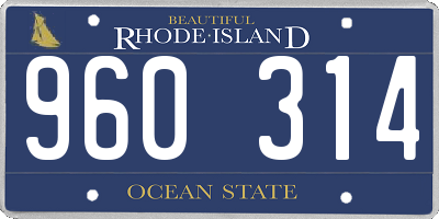 RI license plate 960314