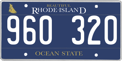 RI license plate 960320