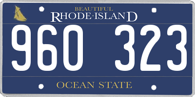 RI license plate 960323