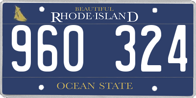 RI license plate 960324