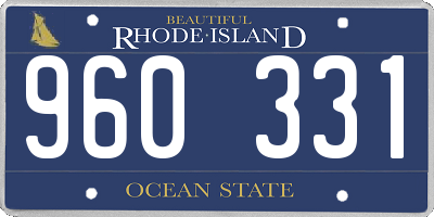 RI license plate 960331