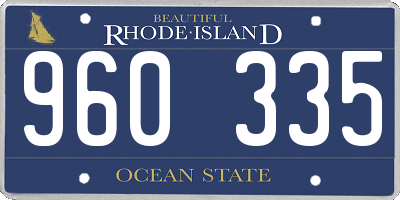 RI license plate 960335