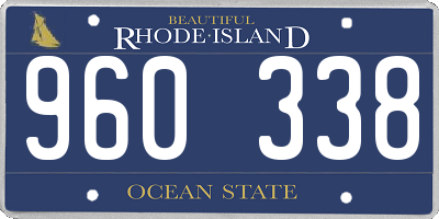 RI license plate 960338